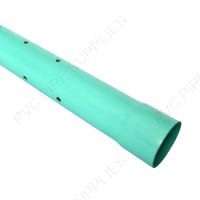4" x 10' 2 Hole Perforated Bell End ASTM D3034 Gravity Sewer PVC Pipe