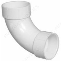 1 1/2" DWV 1/2 Long Sweep Hub x Hub Fitting, D304-015