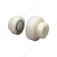 1 1/2" Natural Kynar PVDF Union, 4897-015