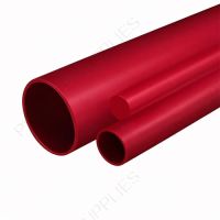 4" x 5' Schedule 80 Red PVDF Pipe, P0400RPVDF-5
