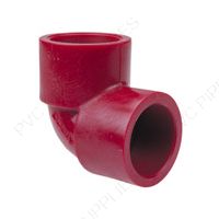 3" Red Kynar PVDF 90 Elbow, 3806-030