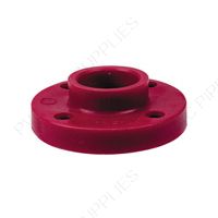 1 1/2" Red Kynar PVDF Heavy Duty Flange, 3851-H15