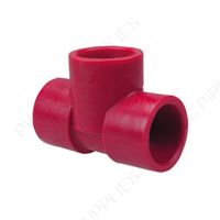 1/2" Red Kynar PVDF Tee, 3801-005