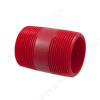 3/4" x 3" Red Kynar PVDF Nipples, 3861-106