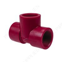 1/2" Red Kynar PVDF Tee, 3805-005