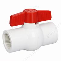 3/4" PVC Compact Ball Valve White Threaded, 1007WT