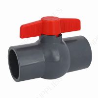 1" PVC Compact Ball Valve Gray Socket, 1010GS