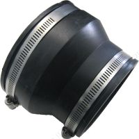 4" x 3" PVC to PVC / Cast Iron EPDM to Cast Iron EPDM Flex Reducer Coupling