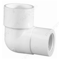 2" x 1 1/4" Schedule 40 PVC 90 Elbow Socket x Thread, 407-250
