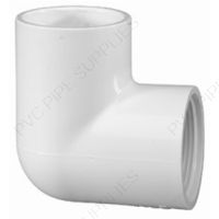 1/2" Schedule 40 PVC 90 Elbow Socket x Thread, 407-005