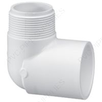 3/4" Schedule 40 PVC 90 Street Elbow MPT x Socket, 410-007