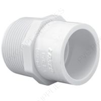 1 1/4" x 1 1/2" Schedule 40 PVC Male Adaptor MPT x Socket, 436-169