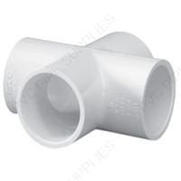 4" Schedule 40 PVC Cross Socket, 420-040