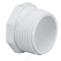 4" Schedule 40 PVC Plug Threaded MPT, 450-040