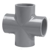 2 1/2" Schedule 80 PVC Cross Socket, 820-025