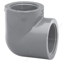 3/4" Schedule 80 PVC 90 Deg Elbow Threaded, 808-007