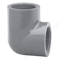 3/4" Schedule 80 PVC 90 Deg Elbow Socket x FPT, 807-007