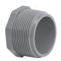 1 1/4" Schedule 80 PVC Plug Threaded MPT, 850-012