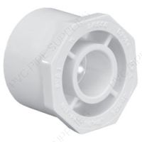 2 1/2" x 1/2" Schedule 40 PVC Reducer Bushing Spigot x Socket, 437-287