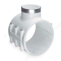 8" x 3" PVC Clamp Saddle SOC Buna Zinc Bolt, 466-580