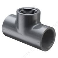 1/2" Schedule 80 PVC Tee Socket x Socket x Thread, 802-005