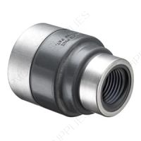 1-1/2" x 3/4" Schedule 80 PVC Reducing Coupling with Stainless Steel Ring, 830-210SR