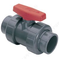 1/2" Spears PVC True Union Ball Valve with socket and threaded ends