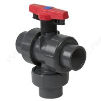 Spears Vertical True Union Industrial 3-Way Full Port Ball Valve