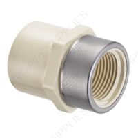 1" x 3/4" CPVC CTS Reducing Female Adapter w/SS Ring Socket x FPT