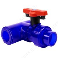 1-1/2" x 1/2" Spears PVC Low Extractable True Union Industrial Ball Valve Socket, EPDM O-Ring