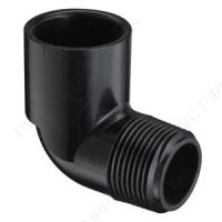 1/2" PVC Schedule 40 Black Elbow MPT x Socket