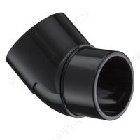 2" PVC Schedule 40 Black Elbow Spigot x Socket