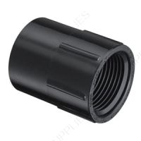 1-1/4" PVC Schedule 40 Black Adapter Socket x FPT