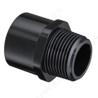 2" PVC Schedule 40 Black Adapter MPT x Socket