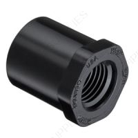 1/2" x 1/4" PVC Schedule 40 Black Bushing Spigot x FPT