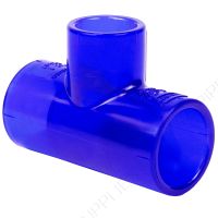 1" x 1" x 3/4" PVC Low Extractable Tee Socket x Socket x Socket