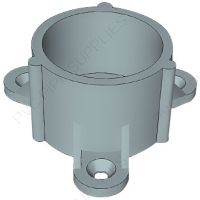 1 1/2" Gray Table Cap Furniture Grade PVC Fitting