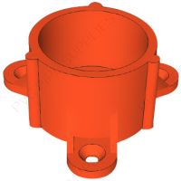1" Orange Table Cap Furniture Grade PVC Fitting