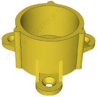 1 1/4" Yellow Table Cap Furniture Grade PVC Fitting