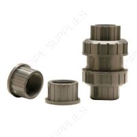 1" PVC True Union Ball Check Valve, Gray, EPDM, Socket and Threaded, 8010GST