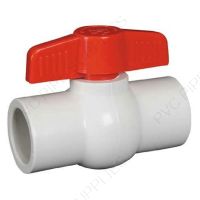 1" PVC Compact Ball Valve White Socket, 1010WS
