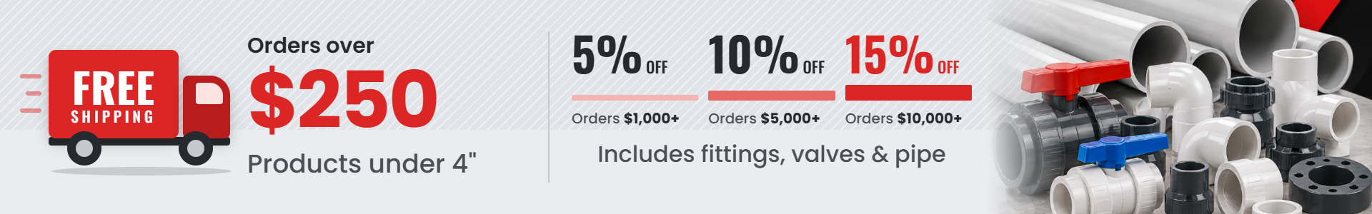 PVC Pipes, Valves, Fittings and More!