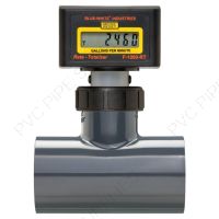 1" Paddlewheel Flow Meter with Solvent Weld PVC Tee Body (25-250 LPM), RB-100AT-LPM1