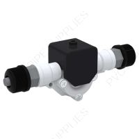 3/8" OD Tubing Micro-Flo Paddlewheel Flow Meter with Flow Rate and Totalizing (3.2-31.7 GPH), FV1-301-6V