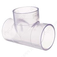 1" Clear PVC Tee Socket, 401-010LBC