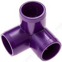1/2" Purple 3-Way Furniture Grade PVC Fitting