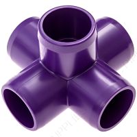 1/2" Purple 5-Way Furniture Grade PVC Fitting
