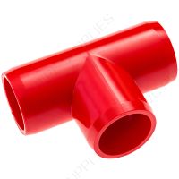 1/2" Red Tee Furniture Grade PVC Fitting