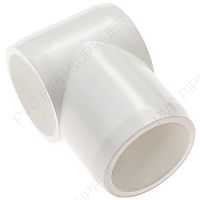 1/2" White T-L Slip Tee Furniture Grade PVC Fitting