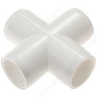 1/2" White Cross Furniture Grade PVC Fitting